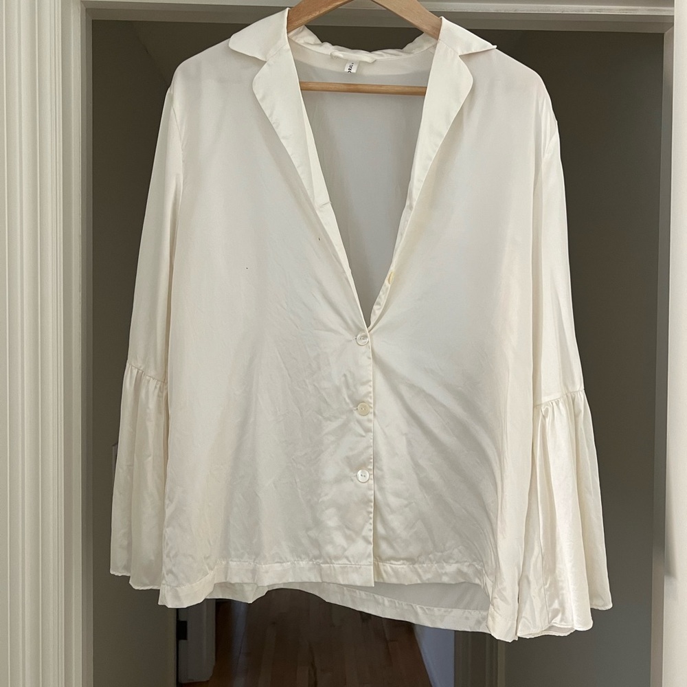 White Satin Pajamas